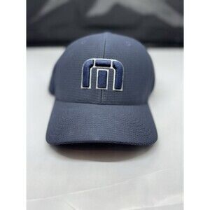 Travis Mathew Hat Fitted Mens L-XL Navy Golf Embroidered Logo Flexfit Yupoong